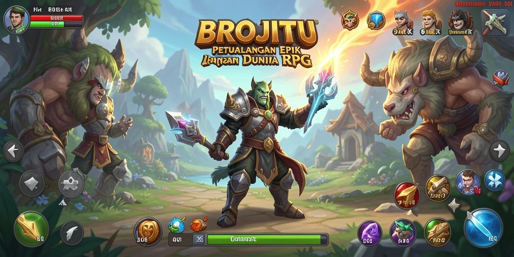 Gameplay mendebarkan dari BROJITU dengan karakter dan pertarungan yang seru.