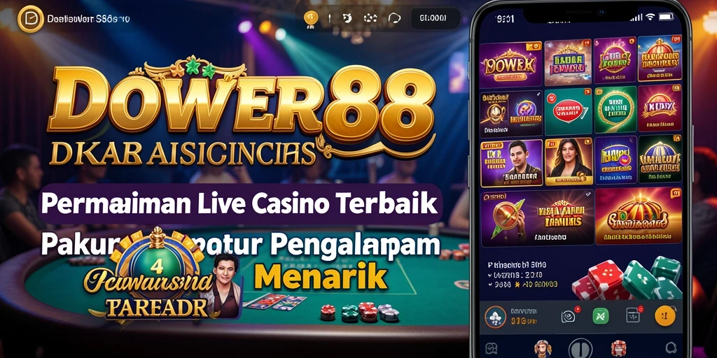 Screenshot DOWER88 menampilkan gameplay Live Casino yang mendebarkan.