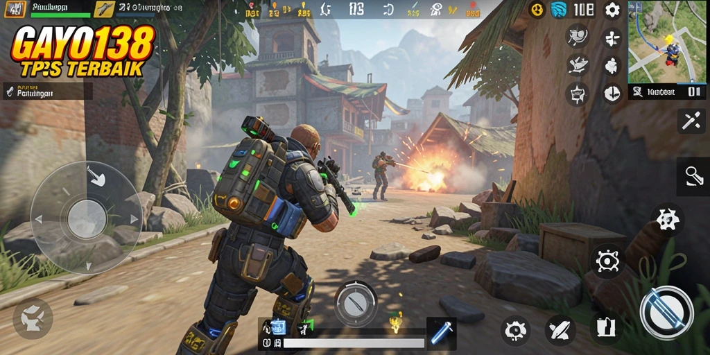 Screenshot gameplay GAYO138 menampilkan aksi pertempuran yang mendebarkan.