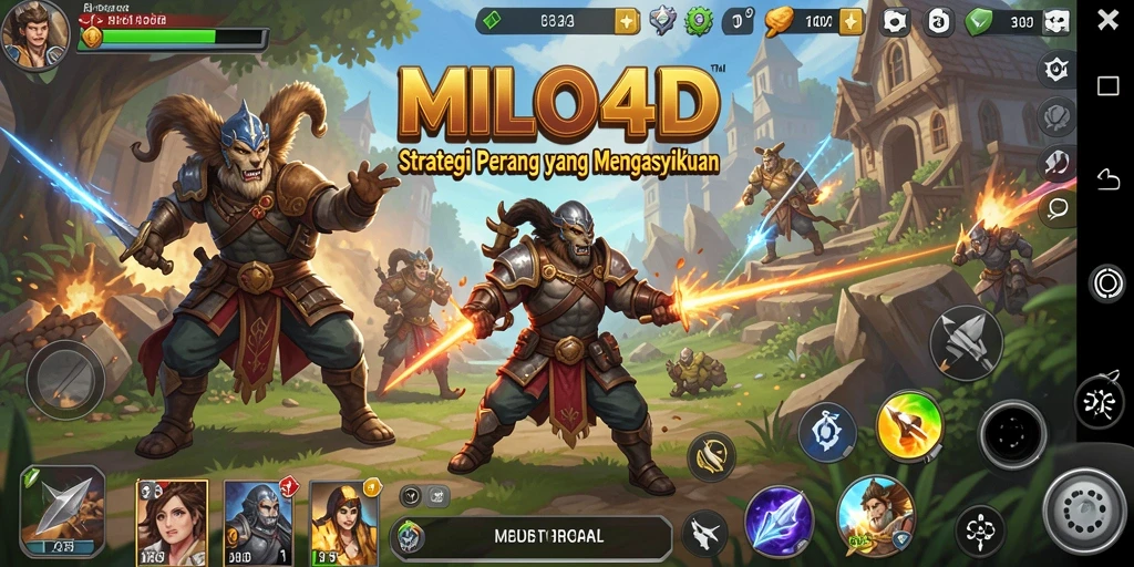 Tampilan gameplay <strong>MILO4D</strong> yang mendebarkan dengan aksi strategi.