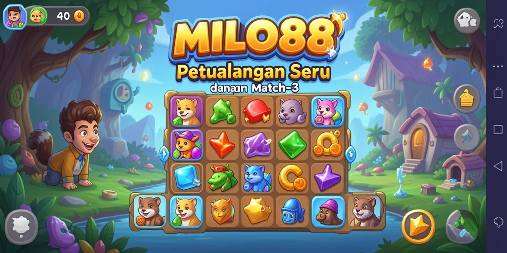 Tampilan gameplay seru dalam <strong>MILO88</strong> yang penuh warna.