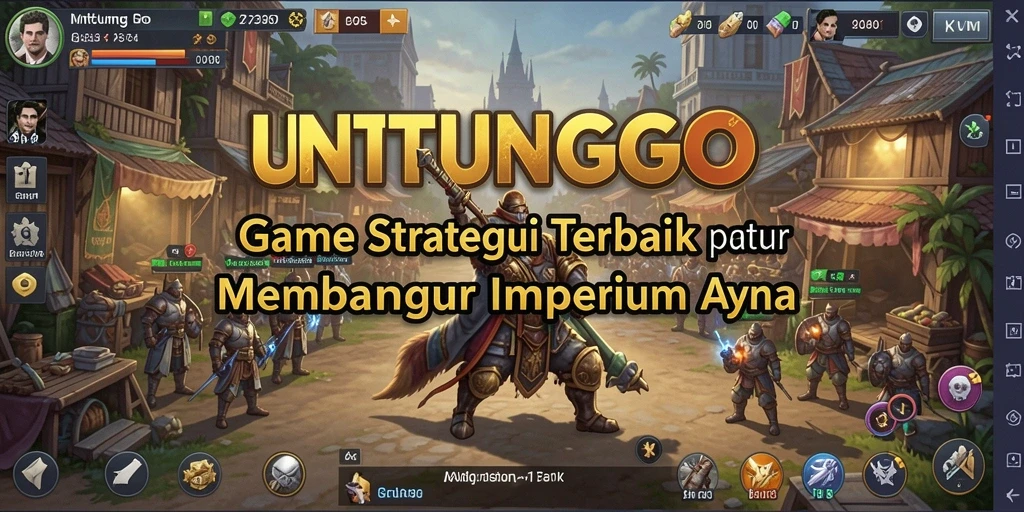 Gameplay seru di UNTUNGGO dengan pembangunan strategis.