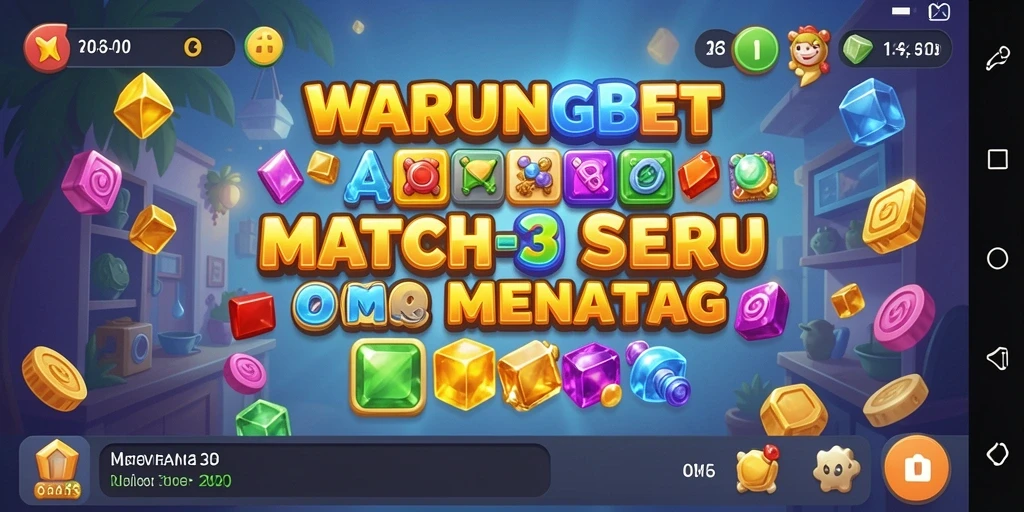 Screenshot gameplay yang menampilkan keseruan mencocokkan item Match-3.